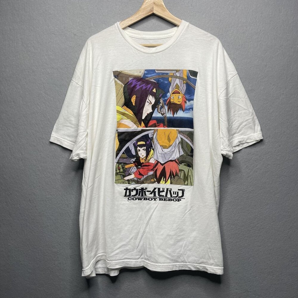 Cowboy Bebop Sunrise Anime T Shirt Adult 3XL White Short Sleeve